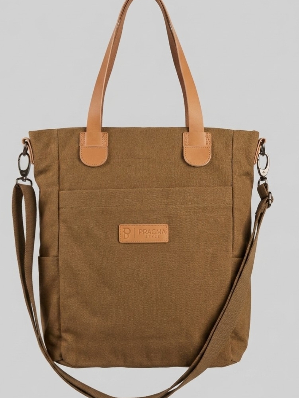 Khaki Canvas 3 In 1 Backpack
